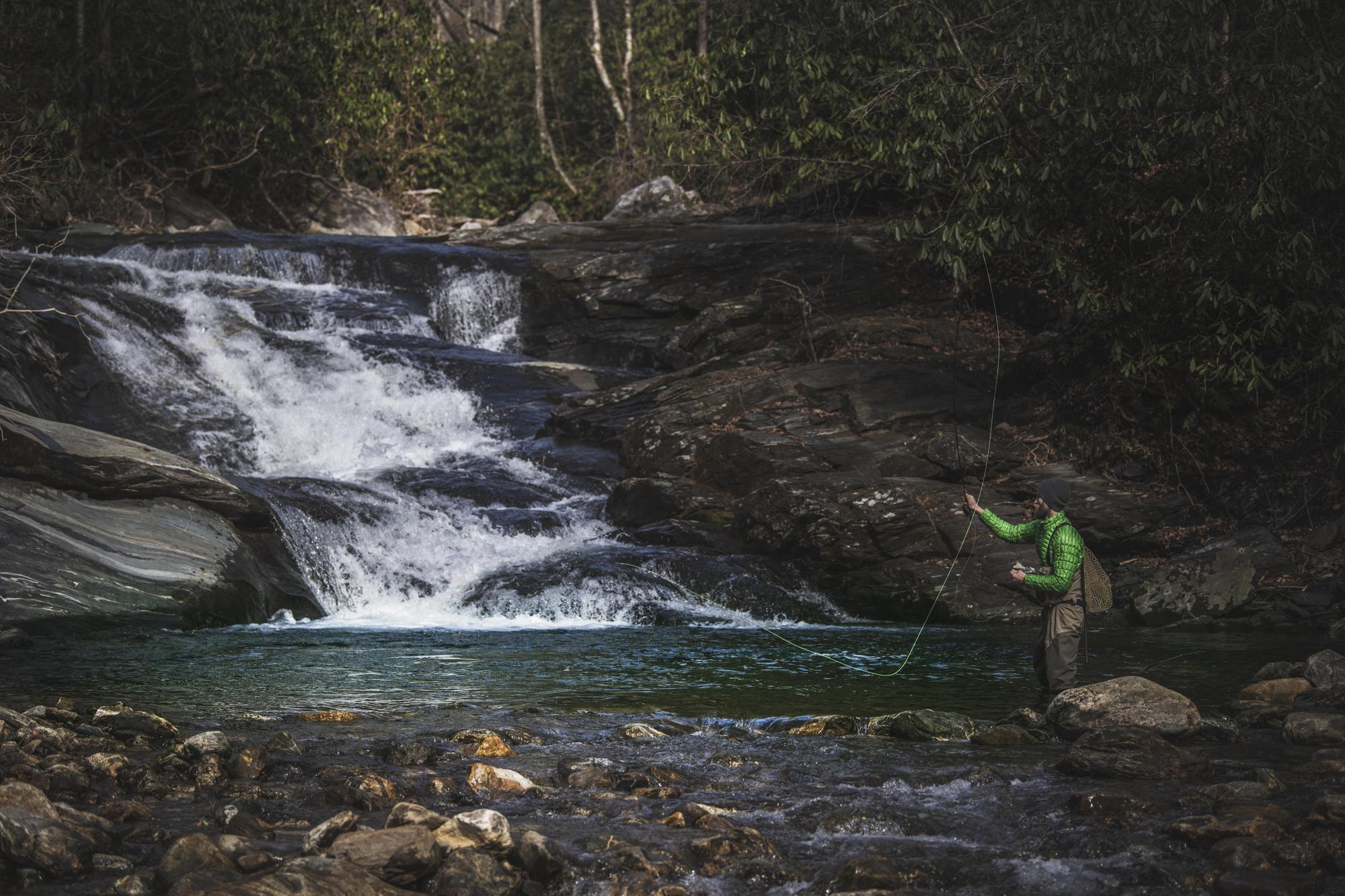 Fly fishing in the Pisgah National Forest